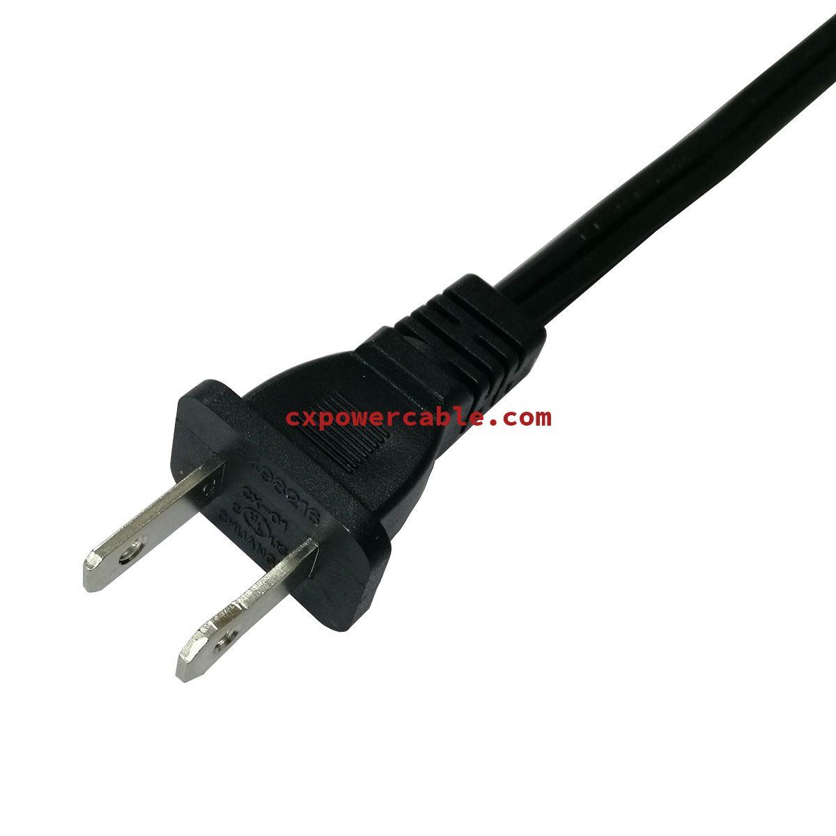 US UL certified 2pin power plug to figure 8 style tail plug power cable