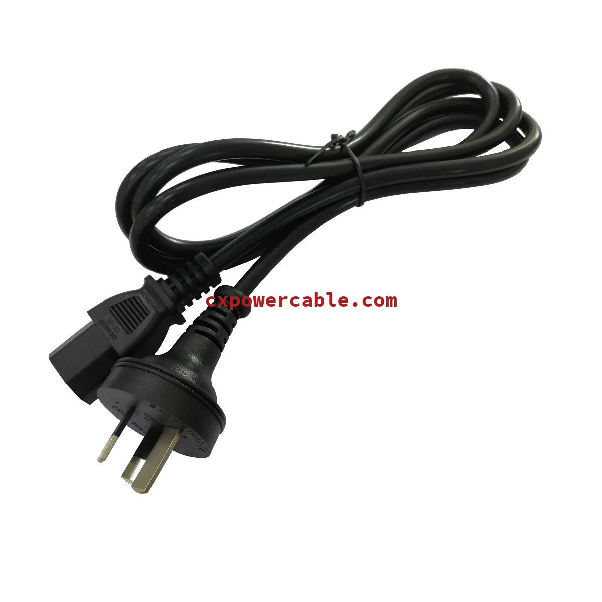 AUS style 3pin plug SAA certified + 3pin tail plug power cable