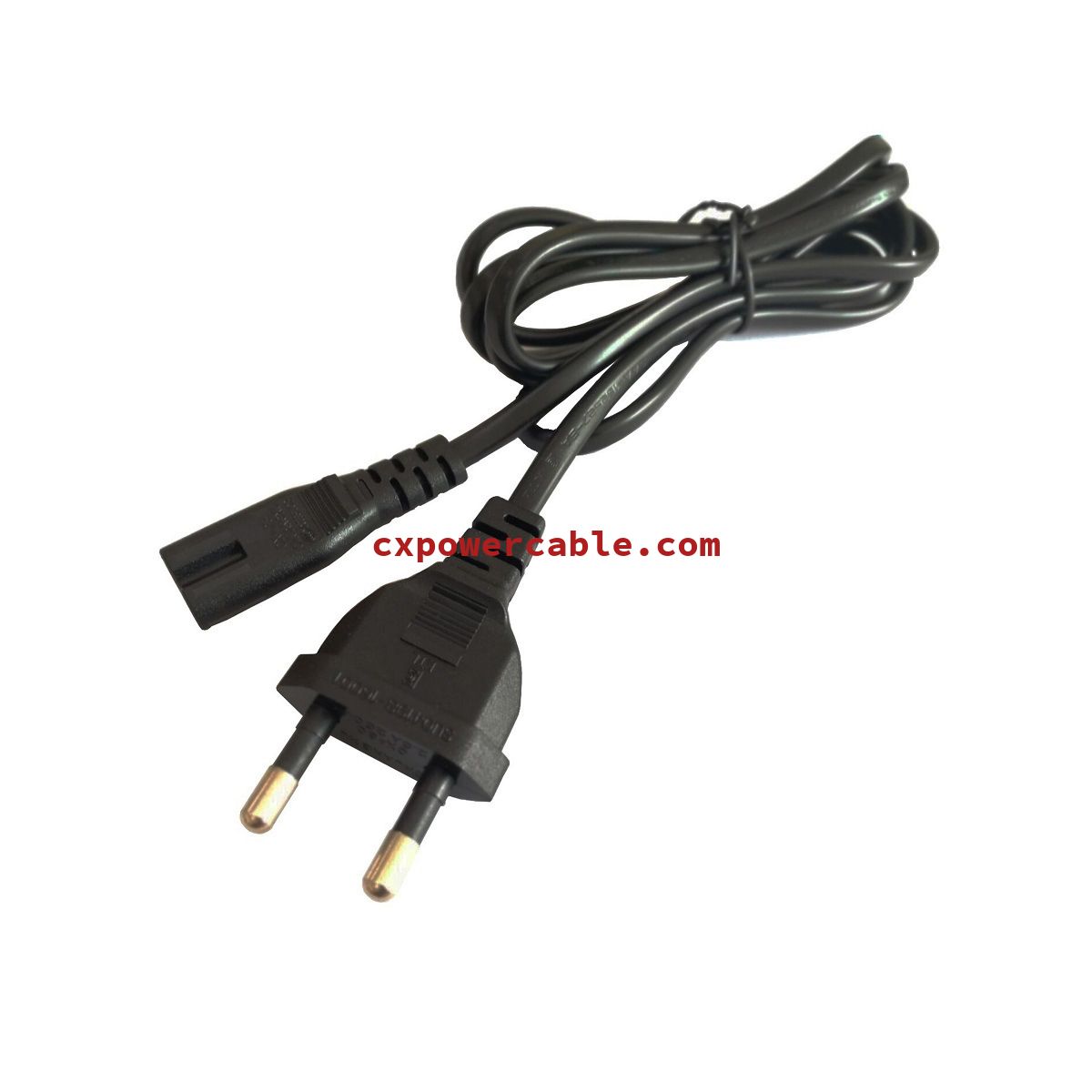 South Korea style 2pin plug + figure 8 type tail plug power cable