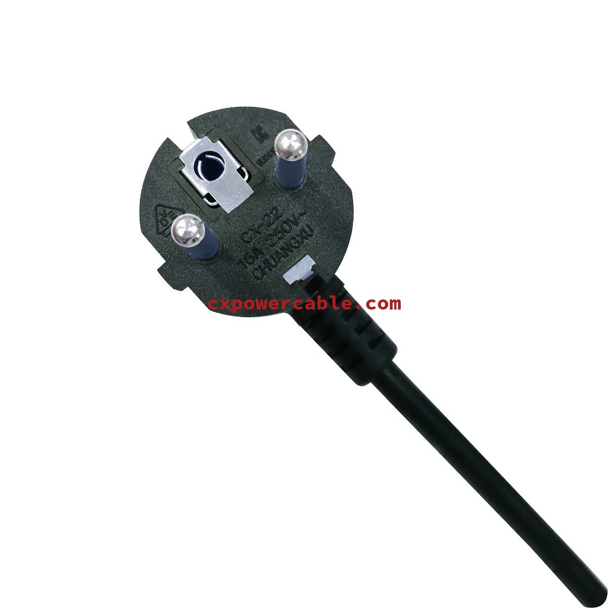 South Korea style 3pin plug KC certified + 3pin tail plug power cable